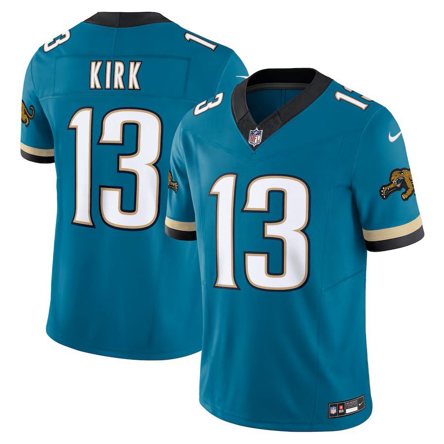 Men Jacksonville Jaguars 13 Christian Kirk Green Nike Throwback Vapor F.U.S.E. Limited NFL Jersey